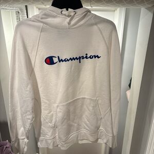 White champion hoodie